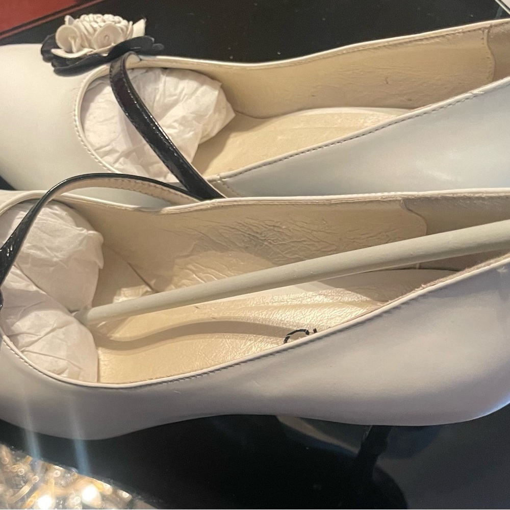 Black & white heels never worn with the matching purse